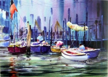 Paysage du quai œuvres - yxf0202d impressionnisme paysage marin marine